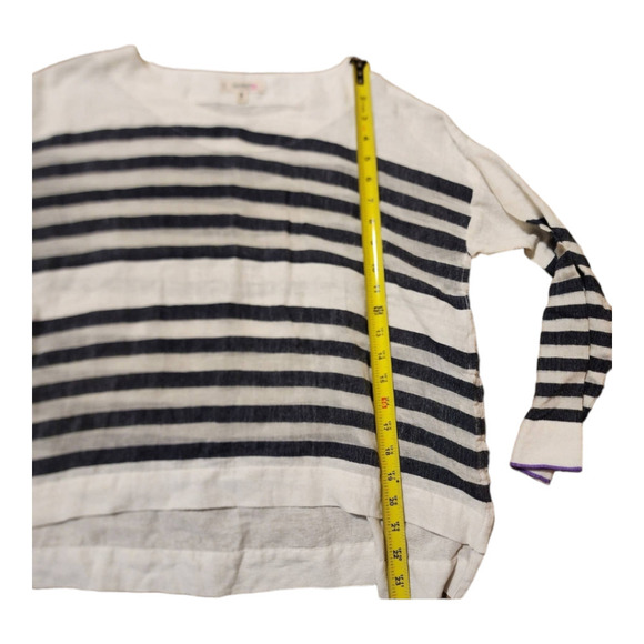 Lemlem striped cotton boxy blouse size medium - Picture 7 of 8